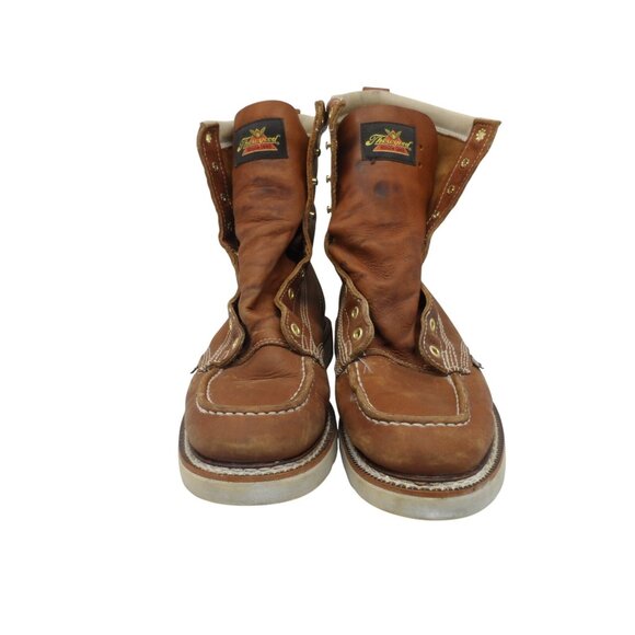 Thorogood Men's 8" Moc Toe Wedge Work Boots 814-4201 (USA) Tobacco Size 10EE - Picture 2 of 8